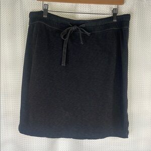 James Perse Standard Fleece Skirt Drawstring Lightweight Gray Sz 4 XL